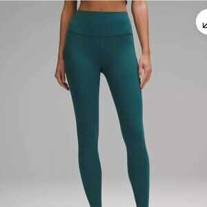 Storm Teal Wunder Train 28" Size 4 Leggings Lululemon